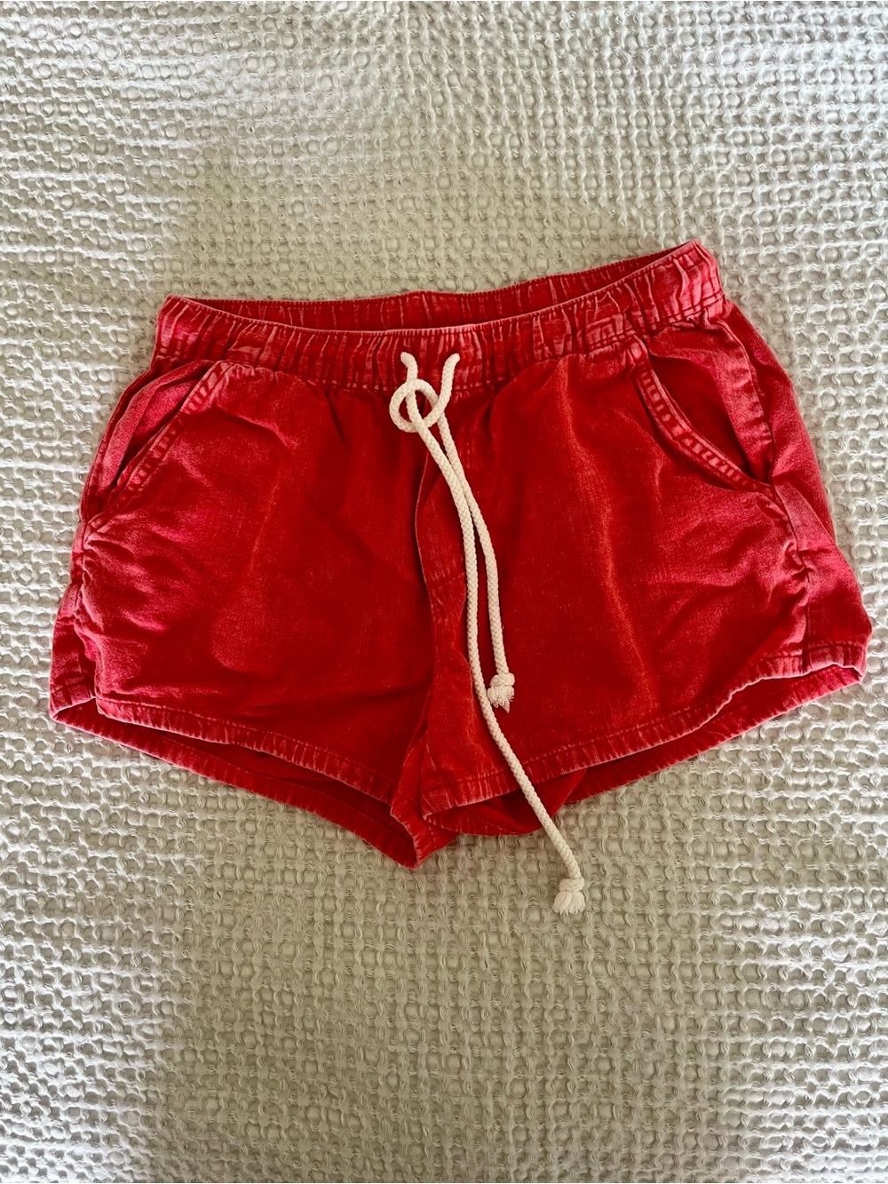 Aerie Bright Coral Drawstring Shorts Women’s Size XS